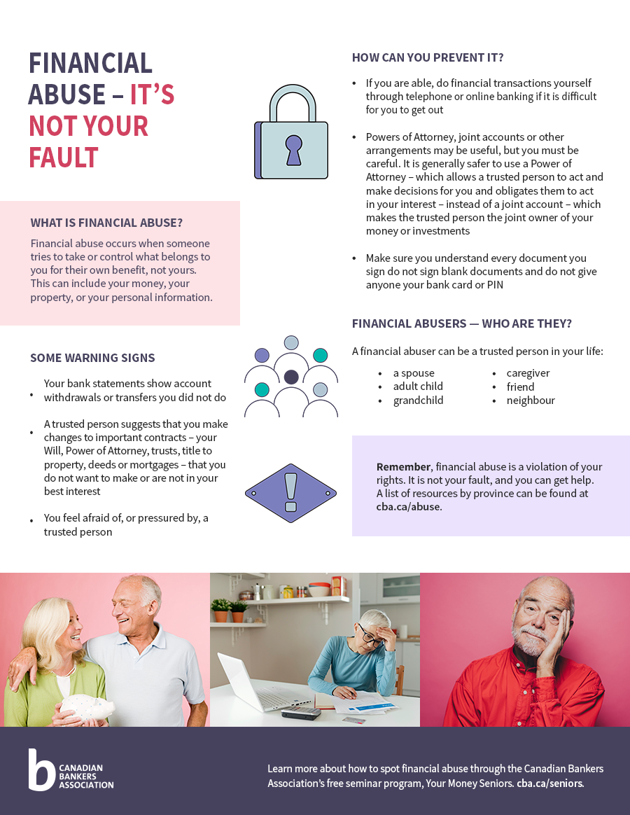 infographic - financial abuse - it's not your fault